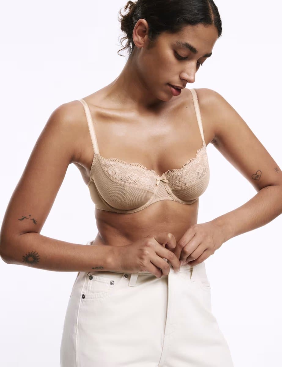 Marks & Spencer M&S Jasmine Lace Wired Balcony Bra A-E Dark Raspberry