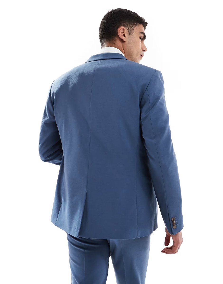ASOS ASOS DESIGN skinny suit jacket in blue - 4