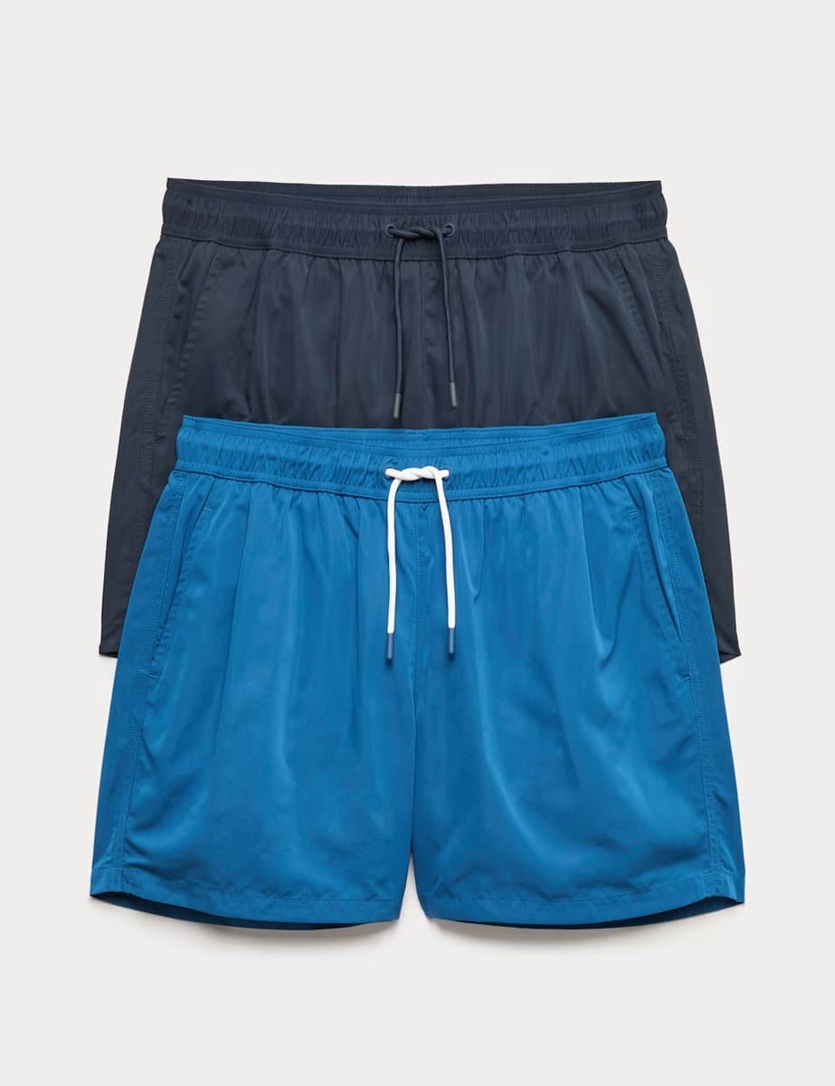 Marks & Spencer M&S Quick Dry Swim Shorts Blue Mix