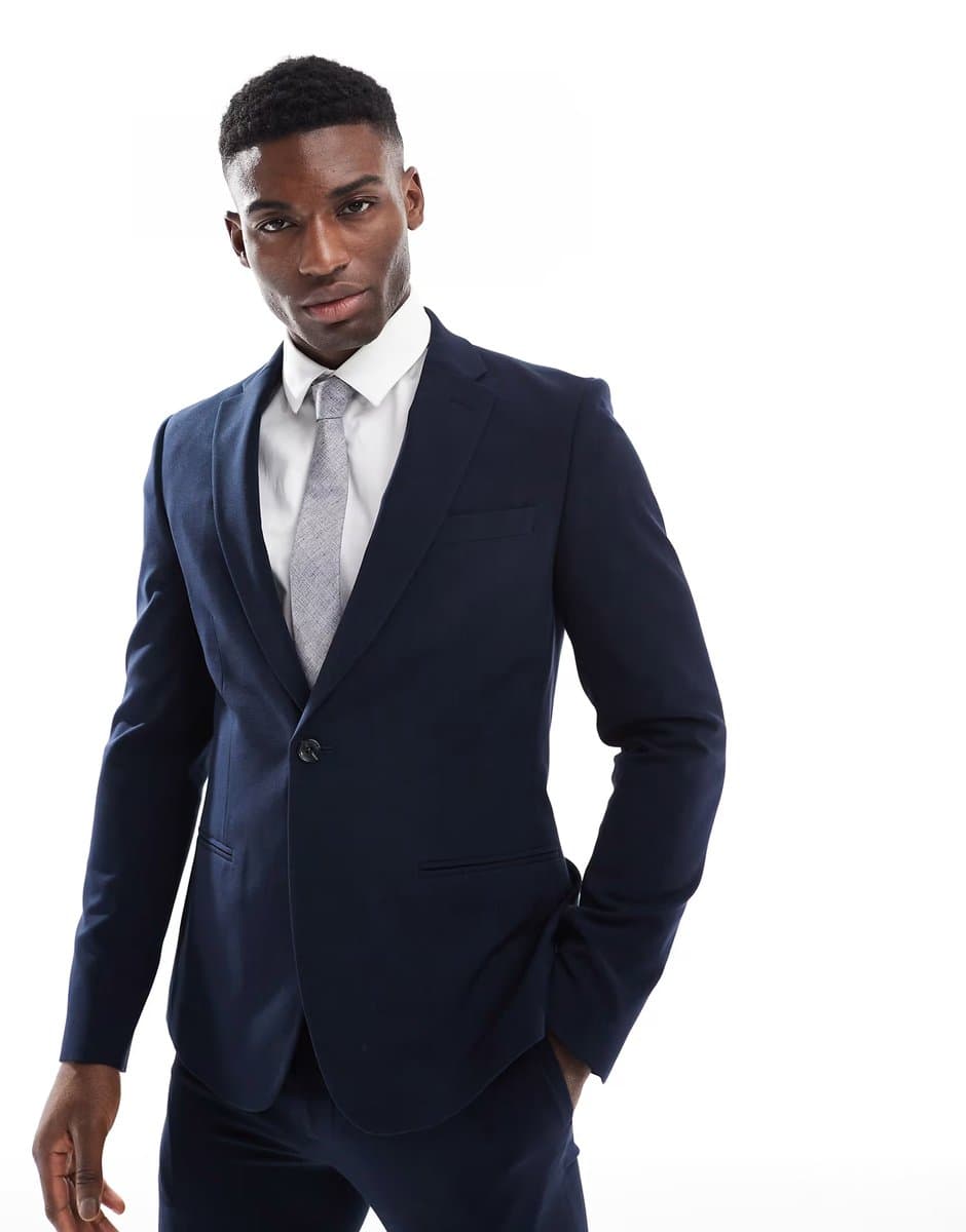 ASOS ASOS River Island Skinny Suit Jacket in Navy
