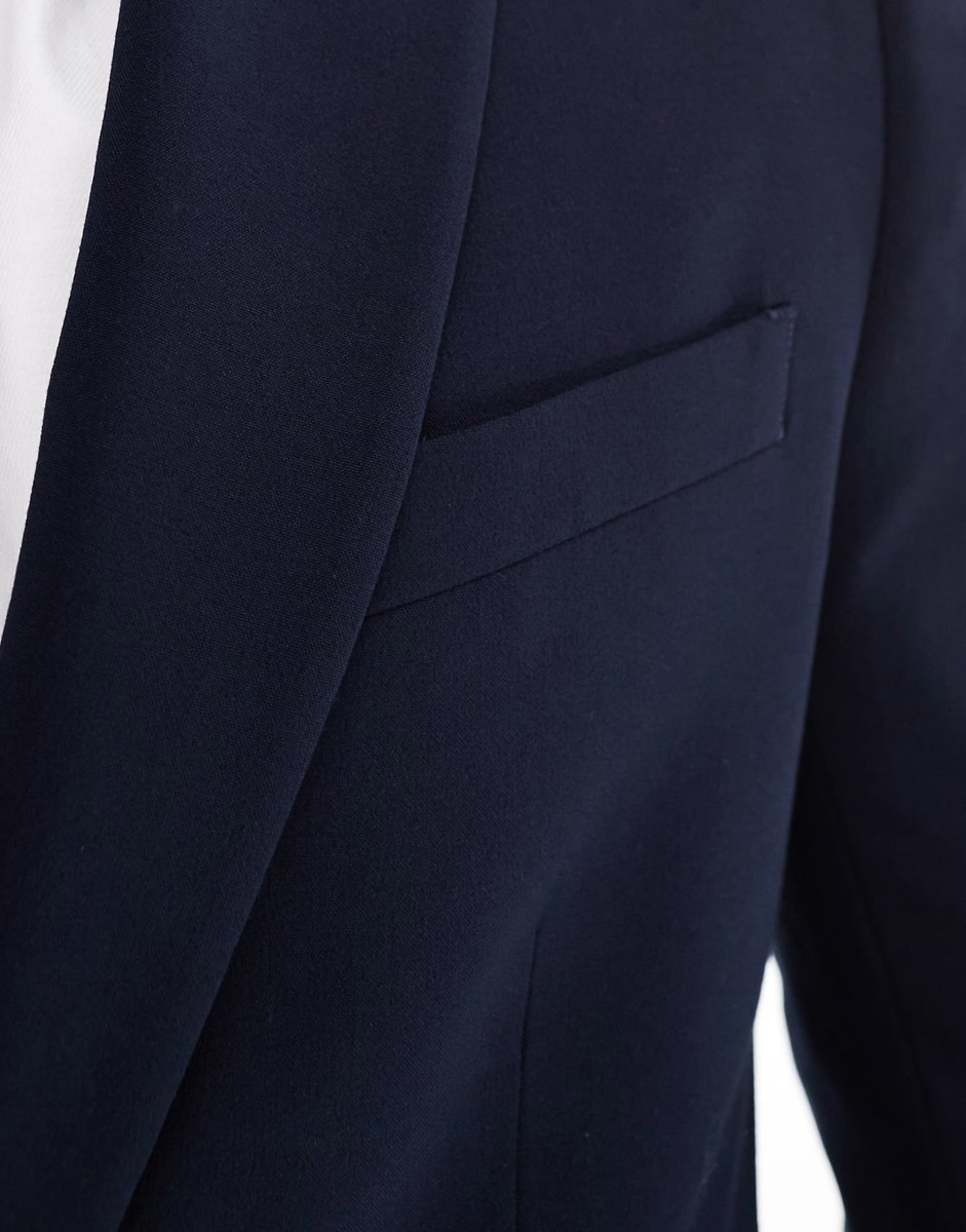 ASOS River Island skinny suit jacket in navy - 2