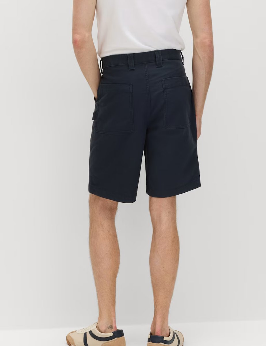 Marks & Spencer M&S Loose Fit Pure Cotton Utility Shorts Navy - 4