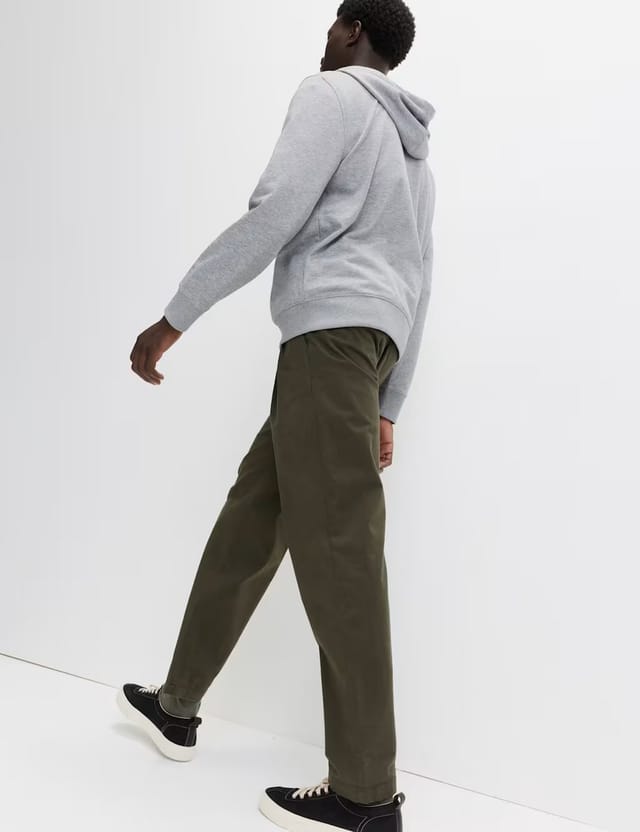 Marks & Spencer M&S Cotton Rich Zip Through Hoodie Grey Marl - 2