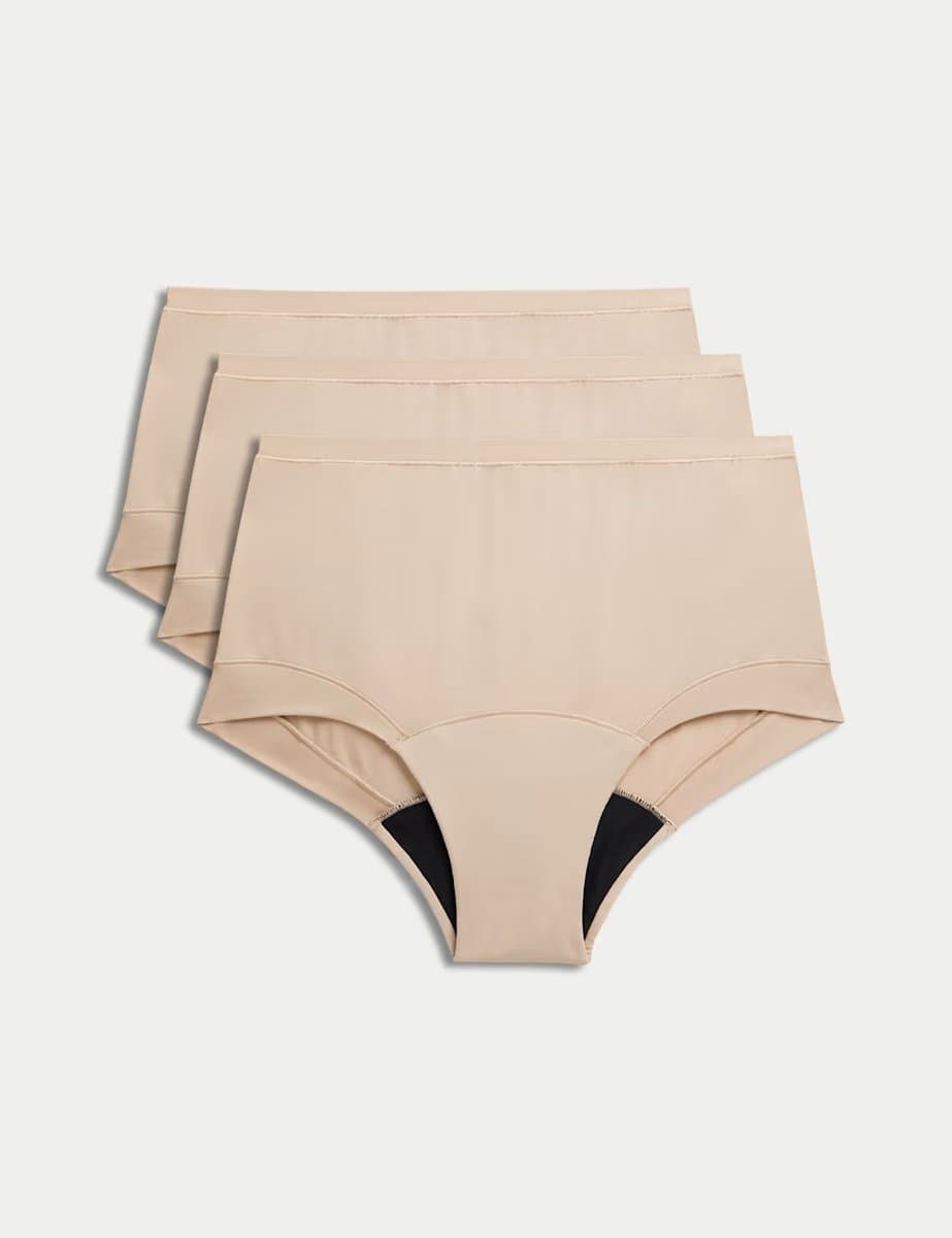 Marks & Spencer M&S 3pk Heavy Absorbency Period Full Briefs Rose Quartz