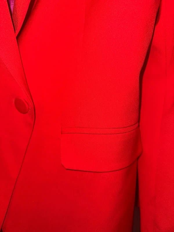 Never Fully Dressed Never Fully Dressed Red Smart Blazer Size M NEW