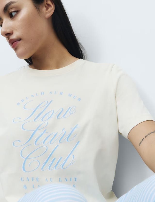 Marks & Spencer M&S Pure Cotton Printed Pyjama Set Yellow Mix - 2