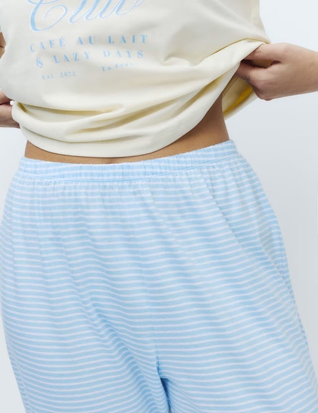 Marks & Spencer M&S Pure Cotton Printed Pyjama Set Yellow Mix - 3