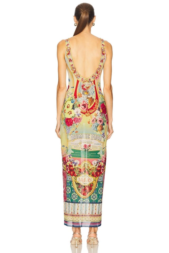 revolve Square Neck Long Dress - 3