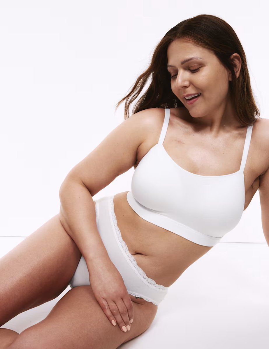 Marks & Spencer M&S Cotton Rich Non Wired Post Surgery Bra A-E White - 2