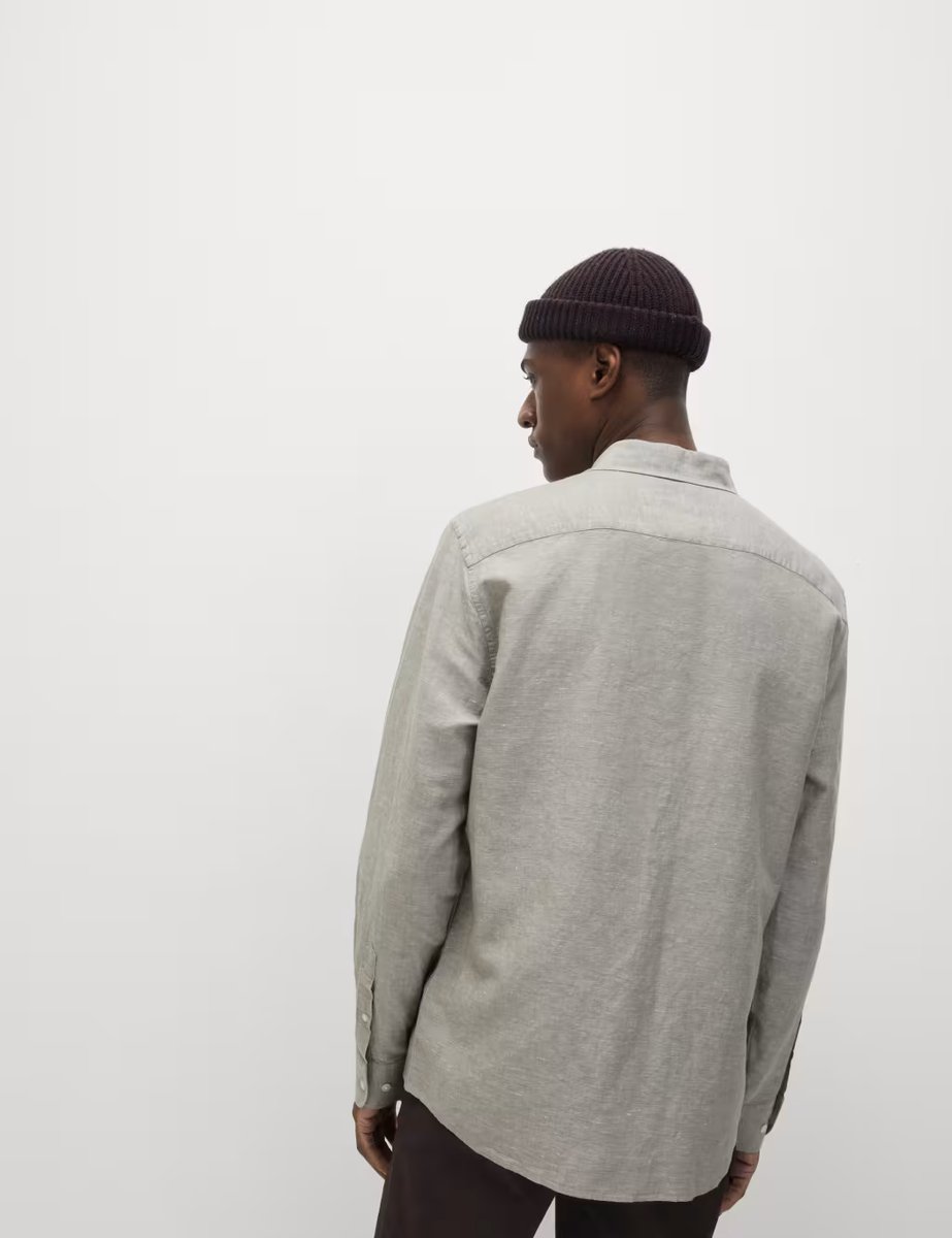 Marks & Spencer M&S Linen Blend Shirt Onyx - 2