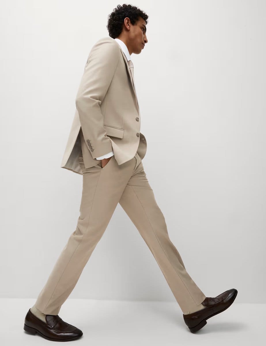 Marks & Spencer M&S Slim Fit Stretch Suit Jacket Neutral - 4