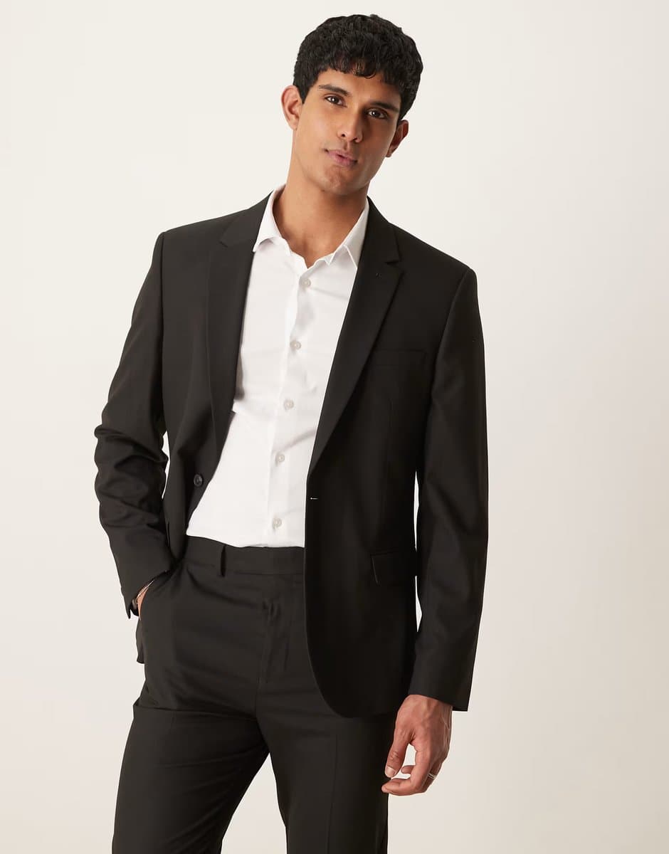 ASOS ASOS DESIGN slim suit jacket in black