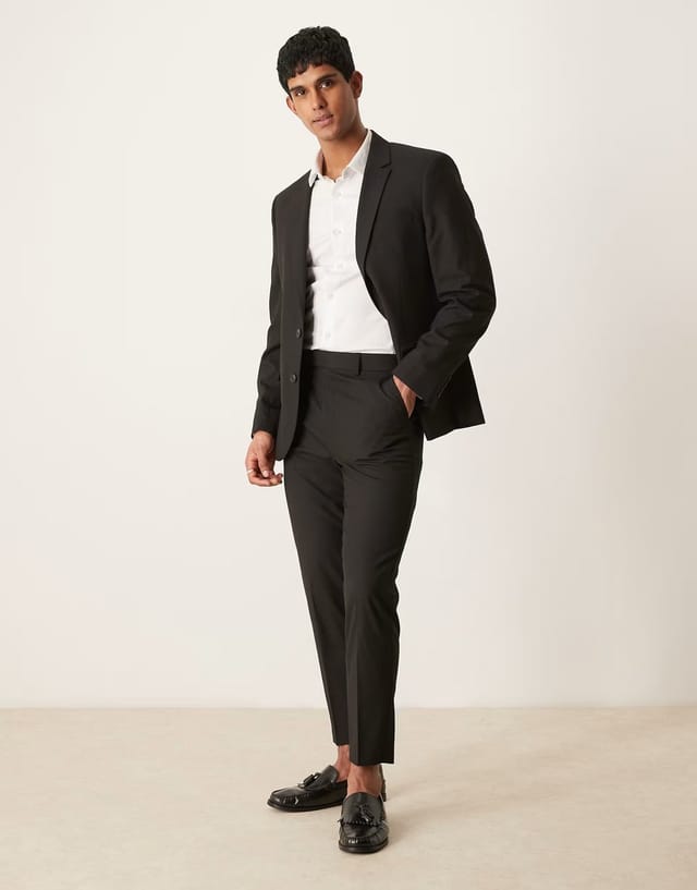 ASOS ASOS DESIGN slim suit jacket in black - 2