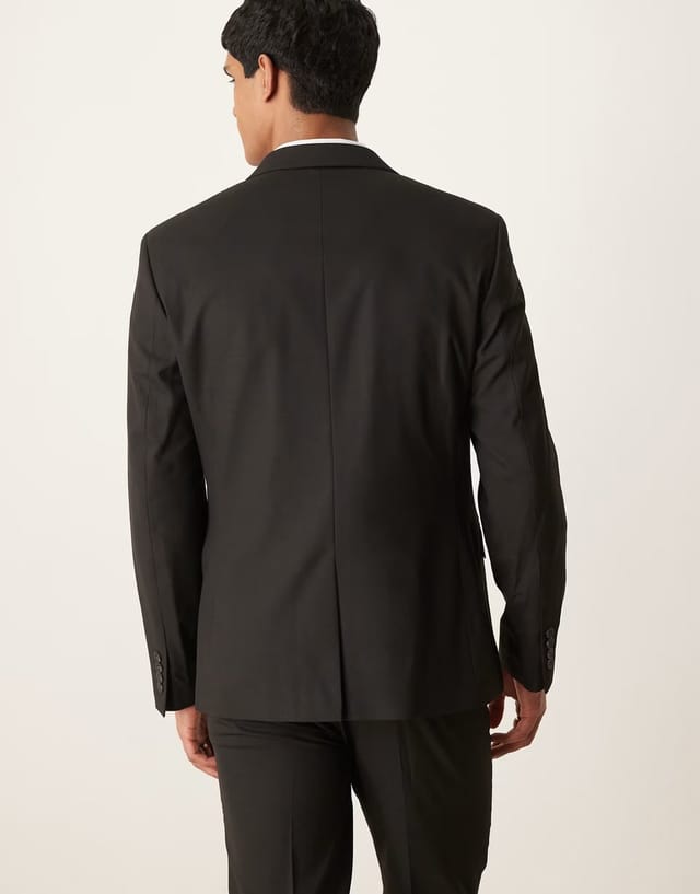 ASOS ASOS DESIGN slim suit jacket in black - 3