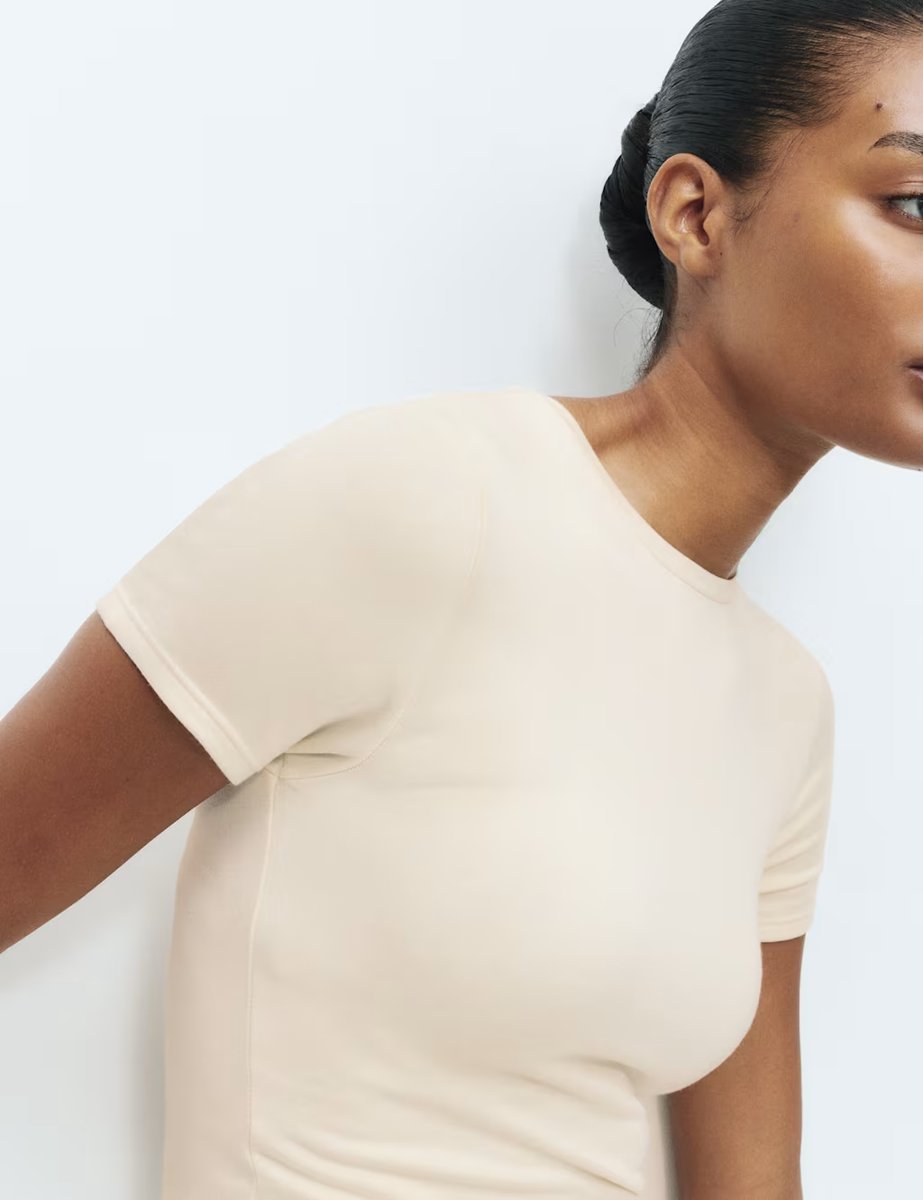 Marks & Spencer M&S Heatgen™ Medium Short Sleeve Thermal Top Cream - 2