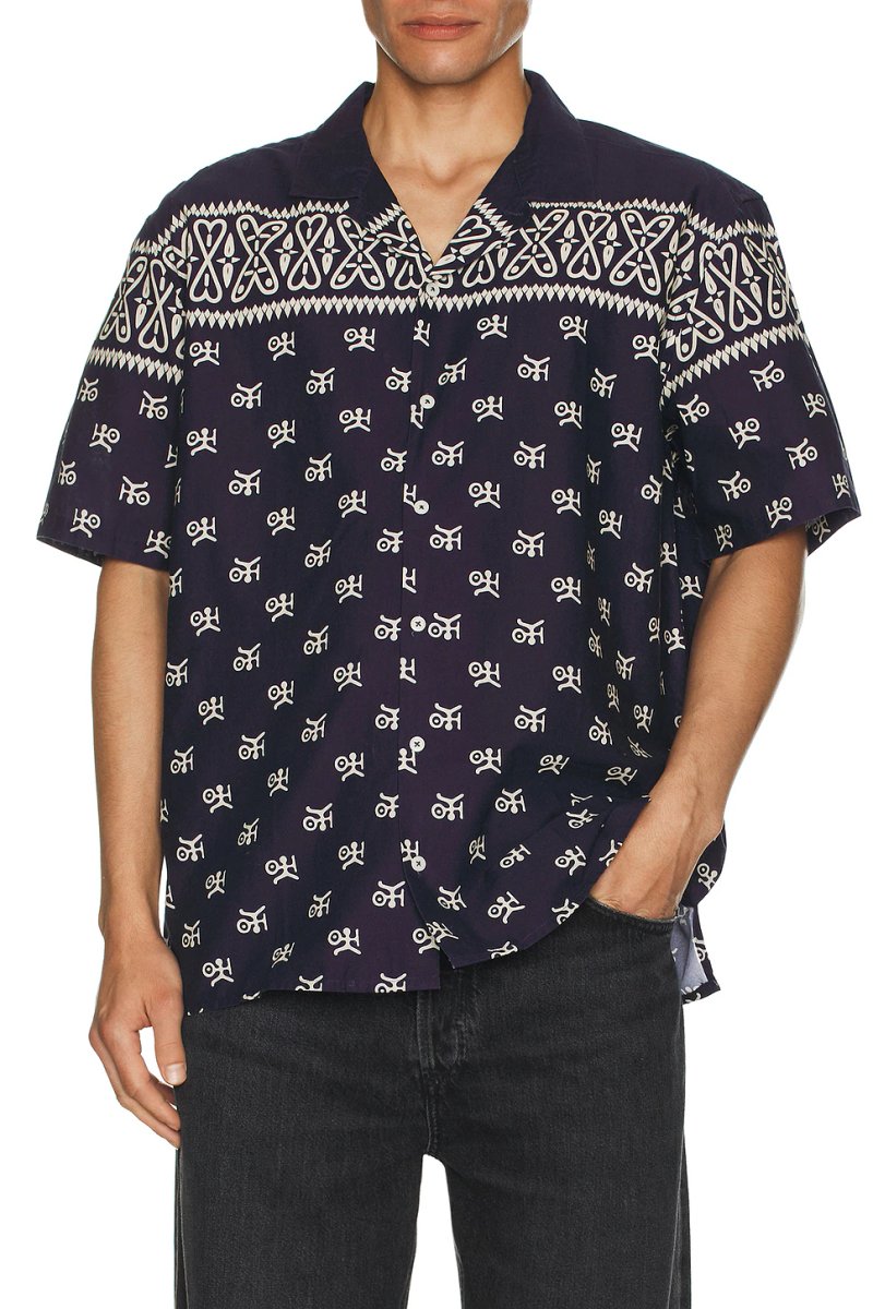 revolve Scarf Print Short Sleeve Shirt - 3