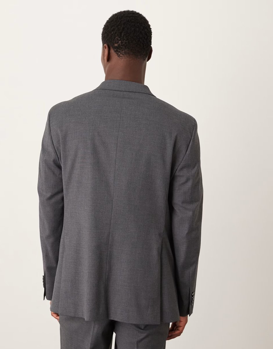 ASOS Mango Milan slim fit blazer co-ord in grey - 3