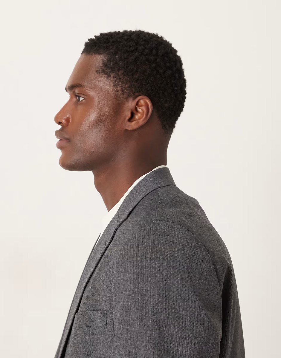 ASOS Mango Milan slim fit blazer co-ord in grey - 4