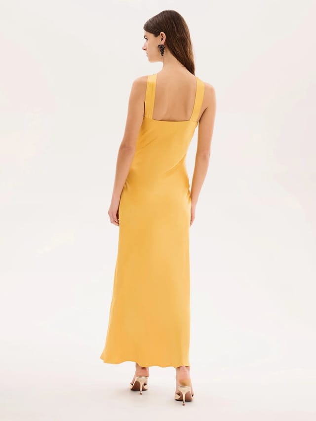 OMNES Alessia Dress in Egg Yolk Yellow - 3