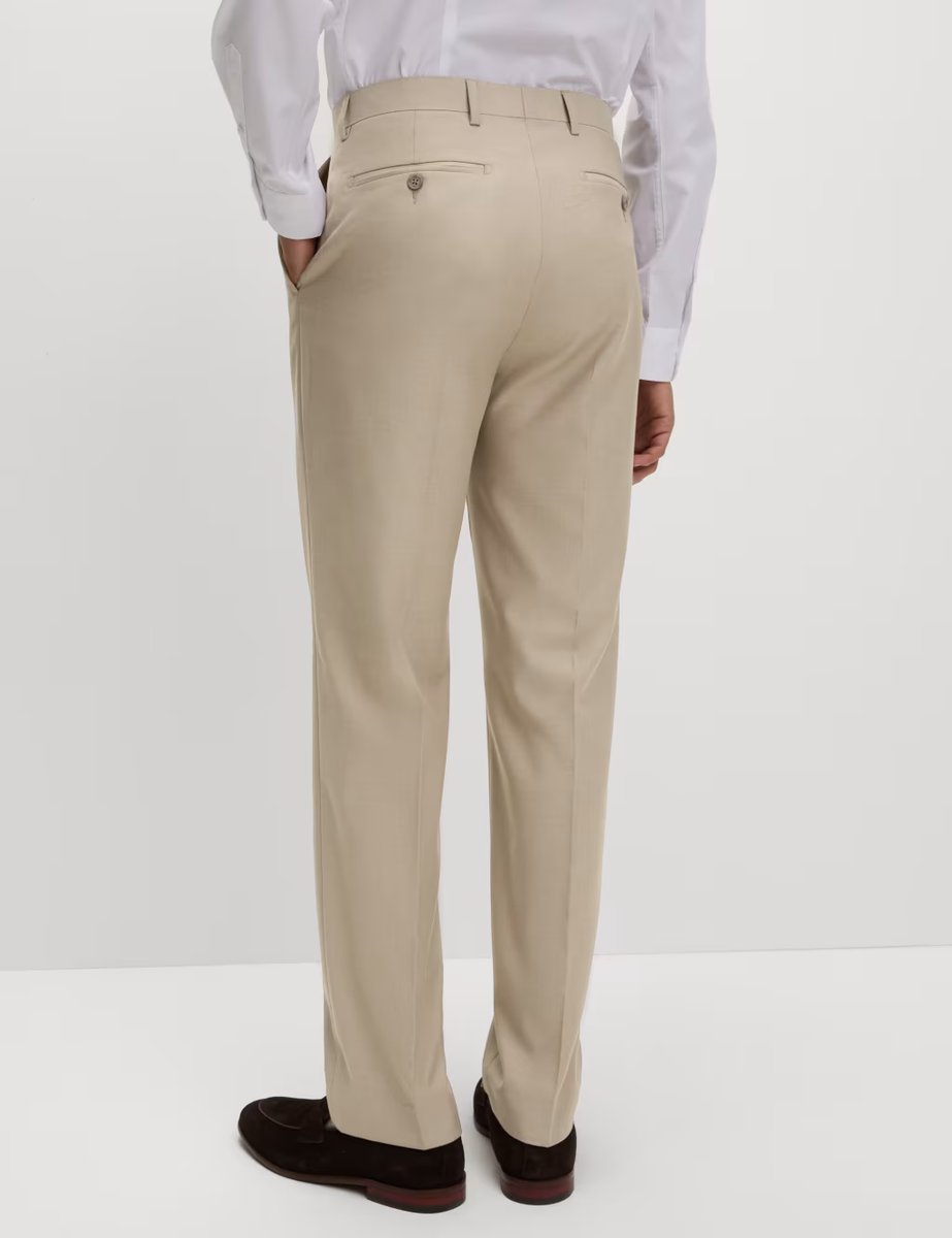 Marks & Spencer M&S Regular Fit Stretch Suit Trousers Neutral - 3