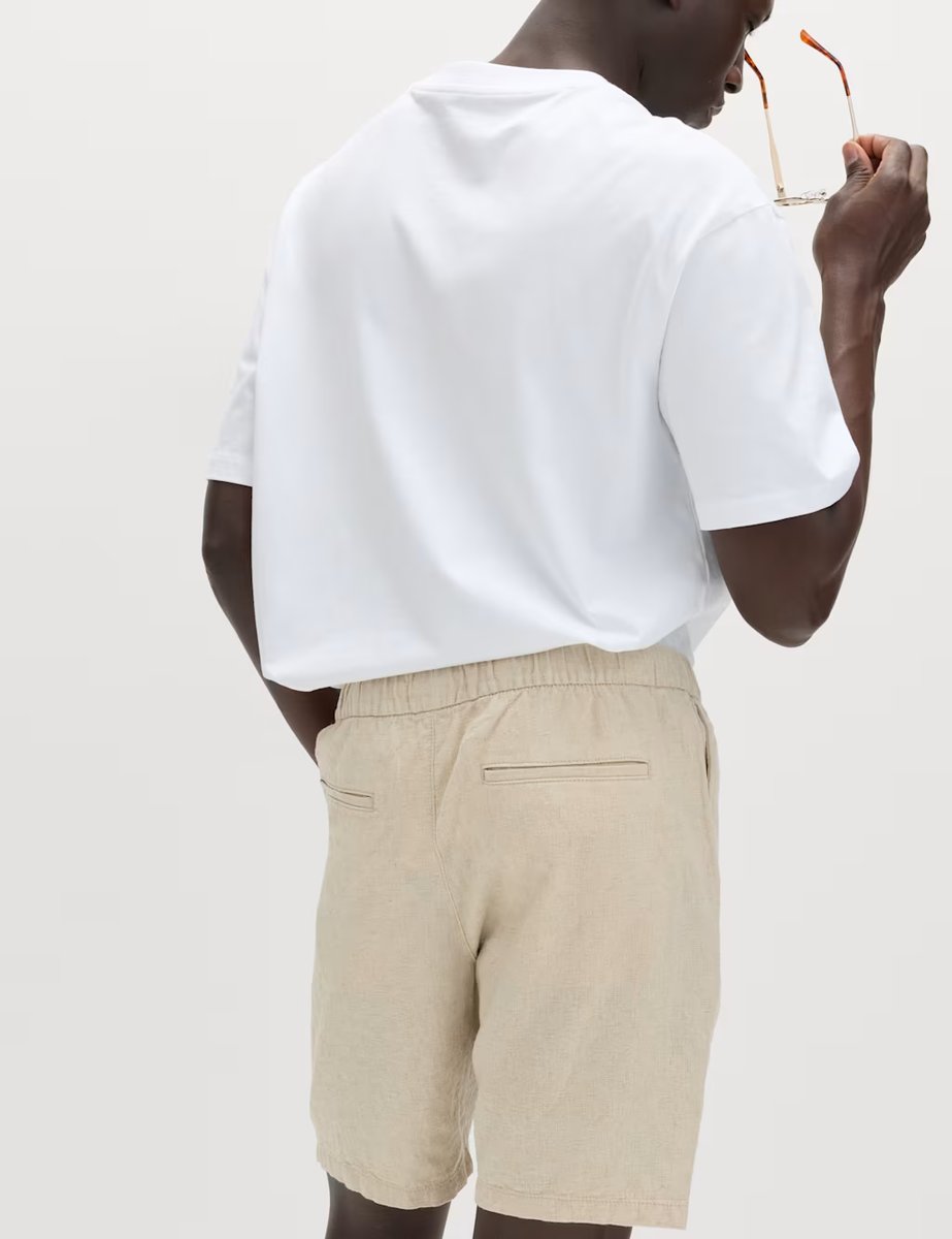 Marks & Spencer M&S Linen Rich Shorts Natural Mix - 2