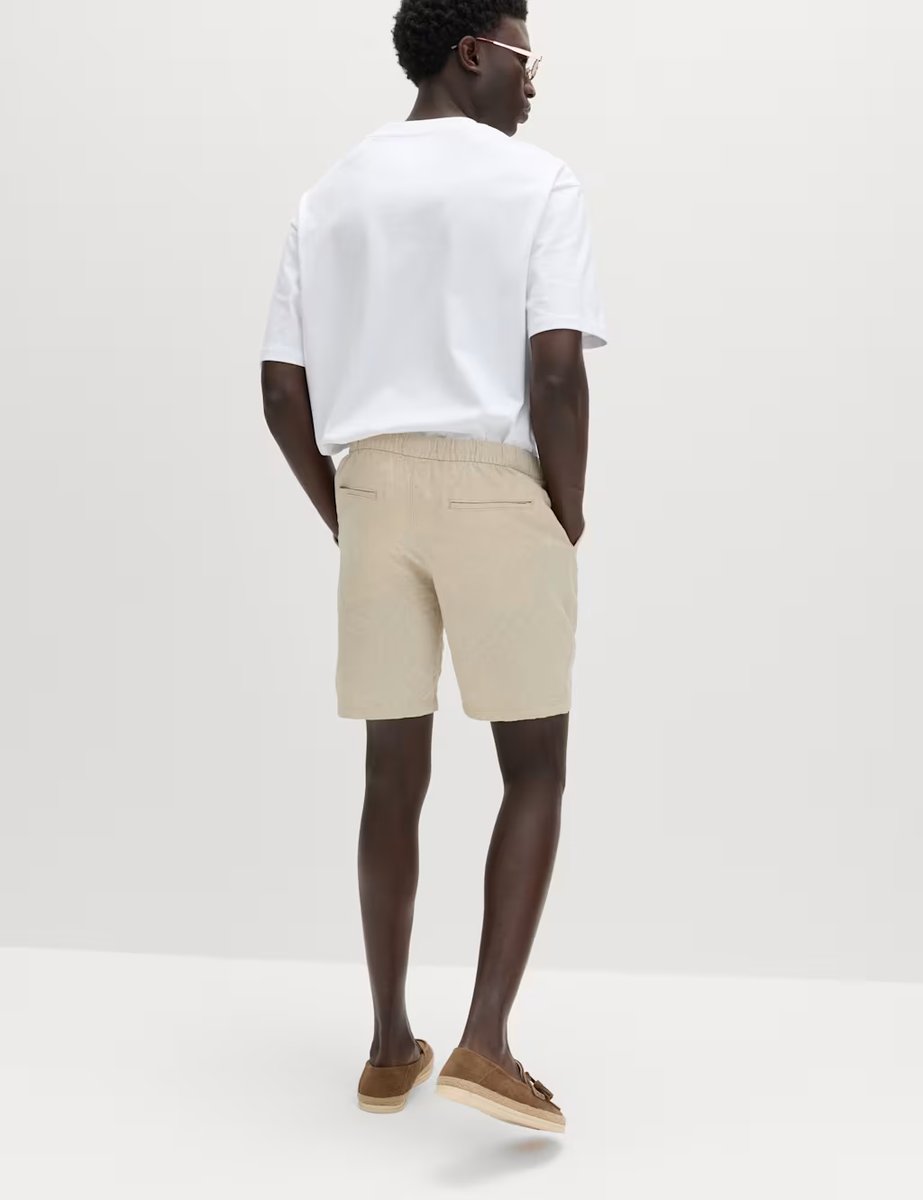 Marks & Spencer M&S Linen Rich Shorts Natural Mix - 4