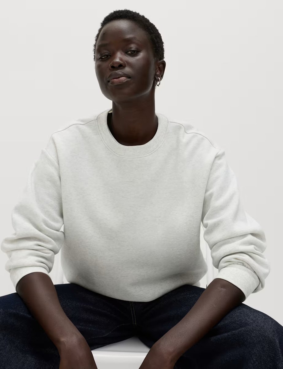 Marks & Spencer M&S 2 Pack Cotton Rich Crew Neck Sweatshirts Black/Grey - 2