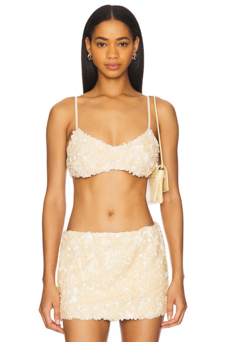 revolve Ari Gathered Sequin Top