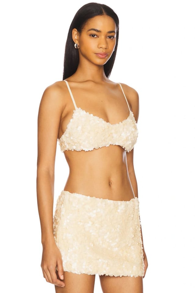 revolve Ari Gathered Sequin Top - 2
