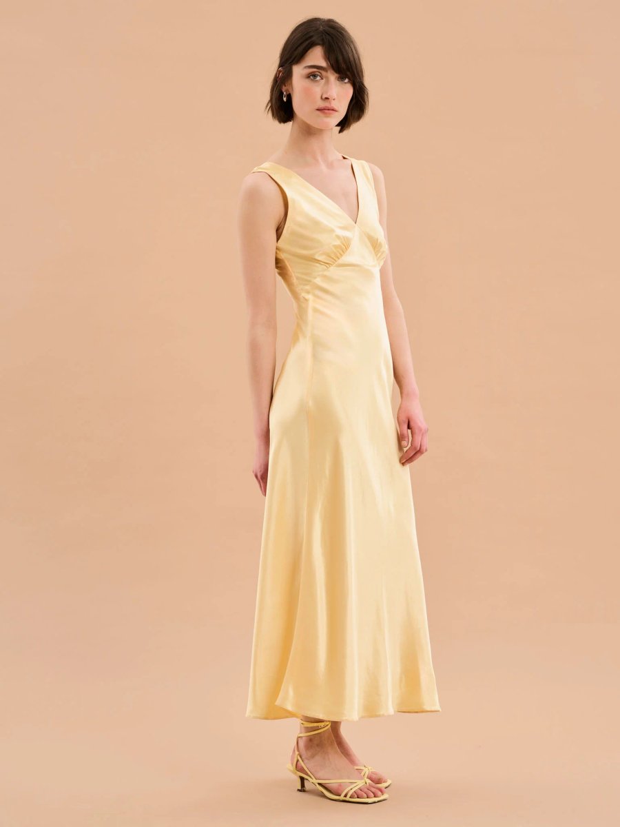 OMNES Iris Maxi Dress in Yellow - 2