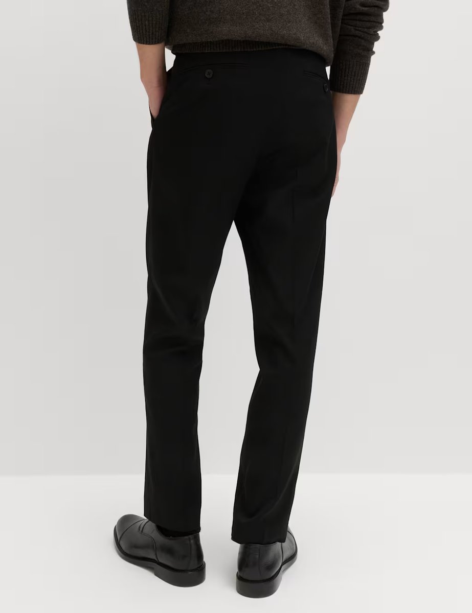Marks & Spencer M&S Regular Fit Smart Stretch Trousers Black - 3