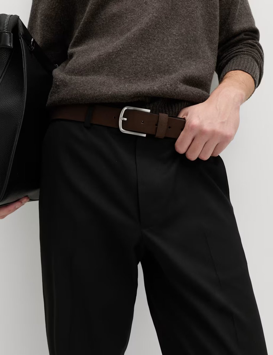 Marks & Spencer M&S Regular Fit Smart Stretch Trousers Black - 4