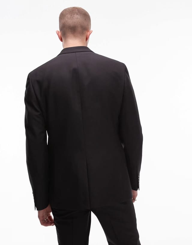 ASOS Topman skinny suit jacket in black - 3