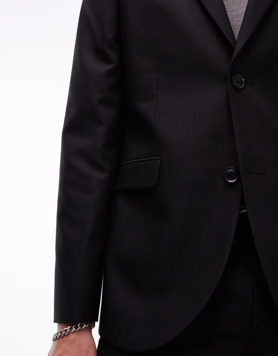 ASOS Topman skinny suit jacket in black - 4