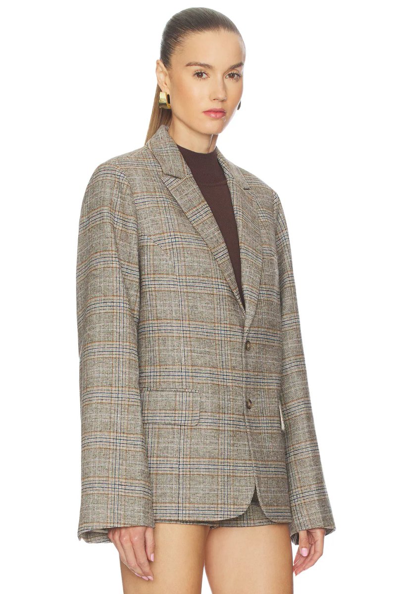 revolve Oversized Tartan Blazer - 3
