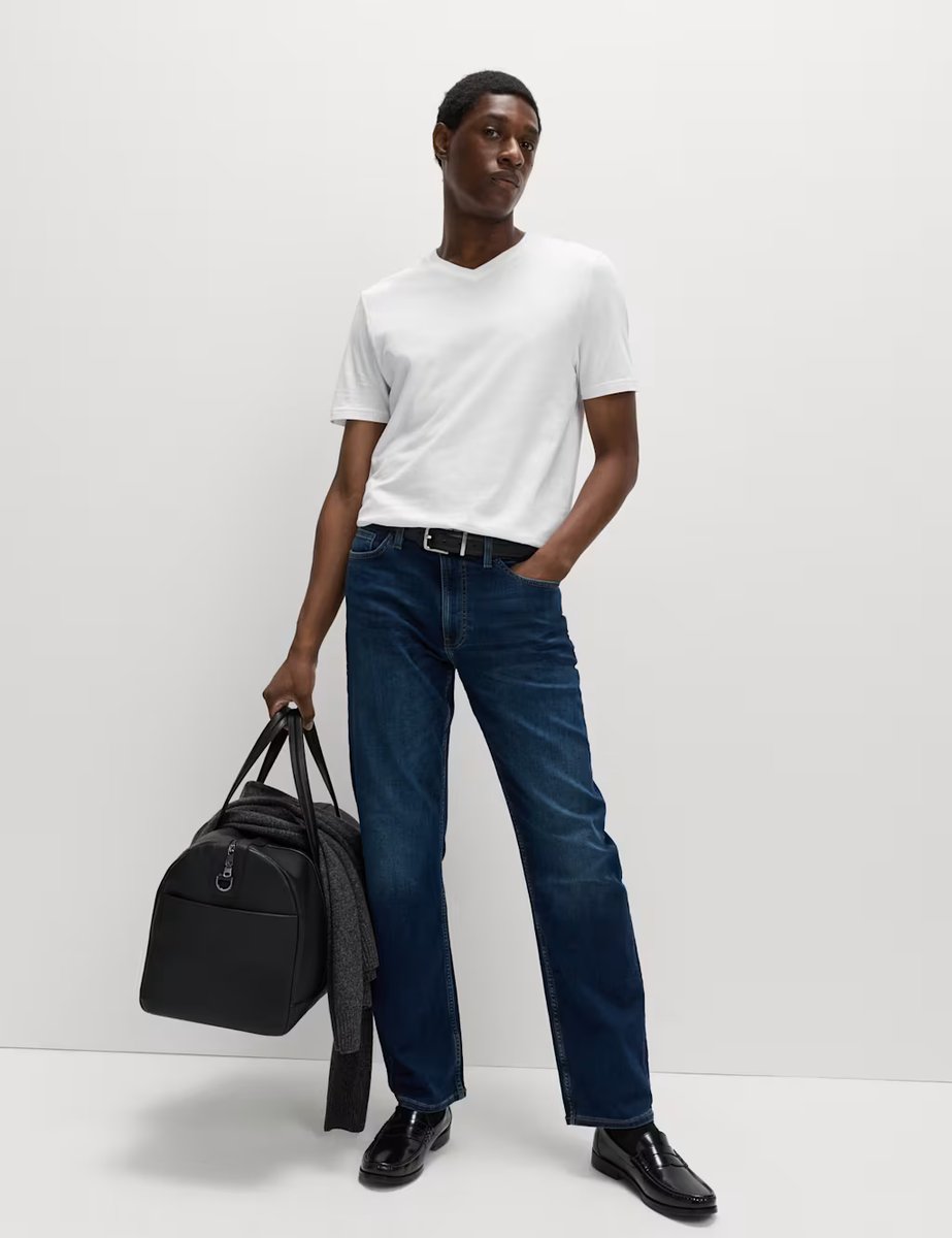 Marks & Spencer M&S Pure Cotton V Neck T-Shirt White - 2