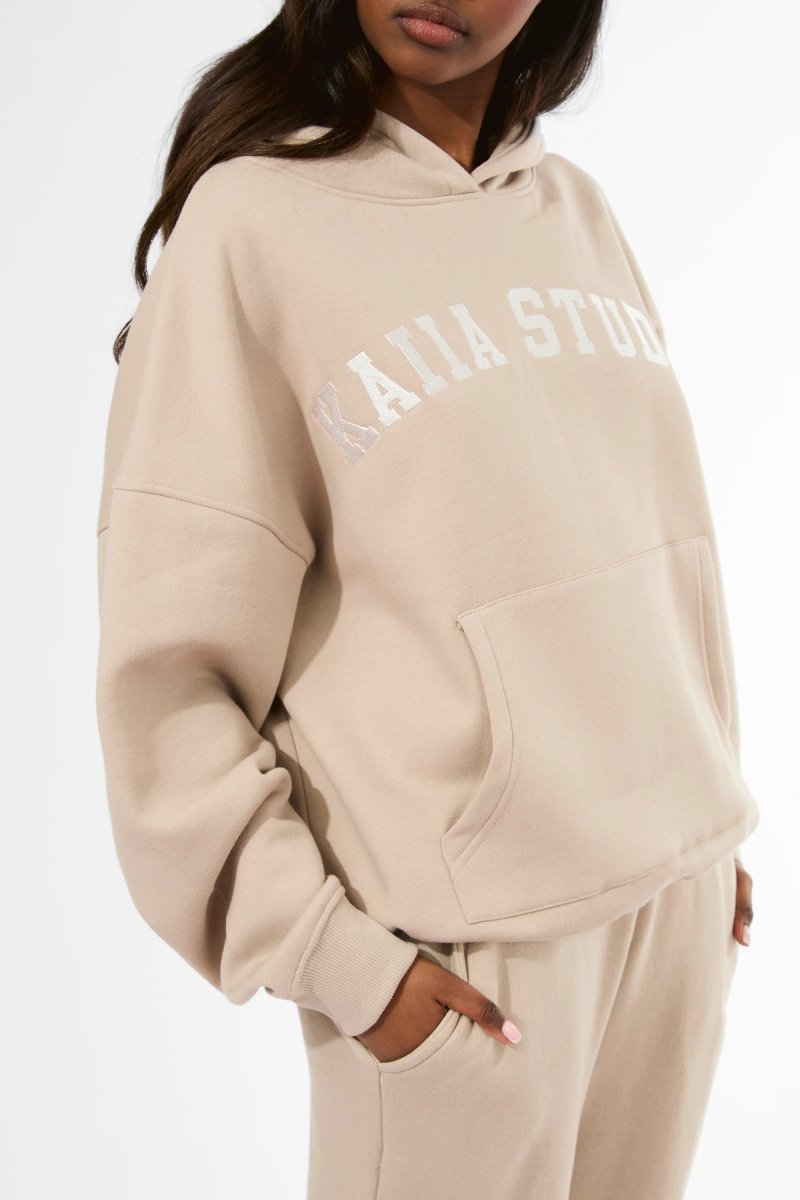 Kaiia Kaiia Studio Oversized Hoodie Stone - 4