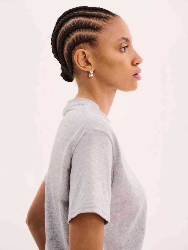 OMNES Jack Boyfriend Tee in Grey marl - 2