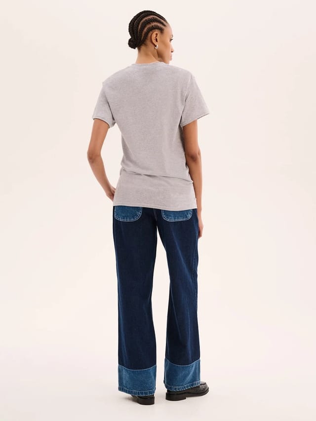 OMNES Jack Boyfriend Tee in Grey marl - 3