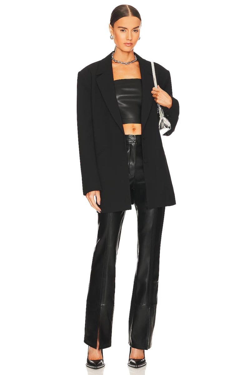 revolve Faux Leather Crop Tube Top - 4