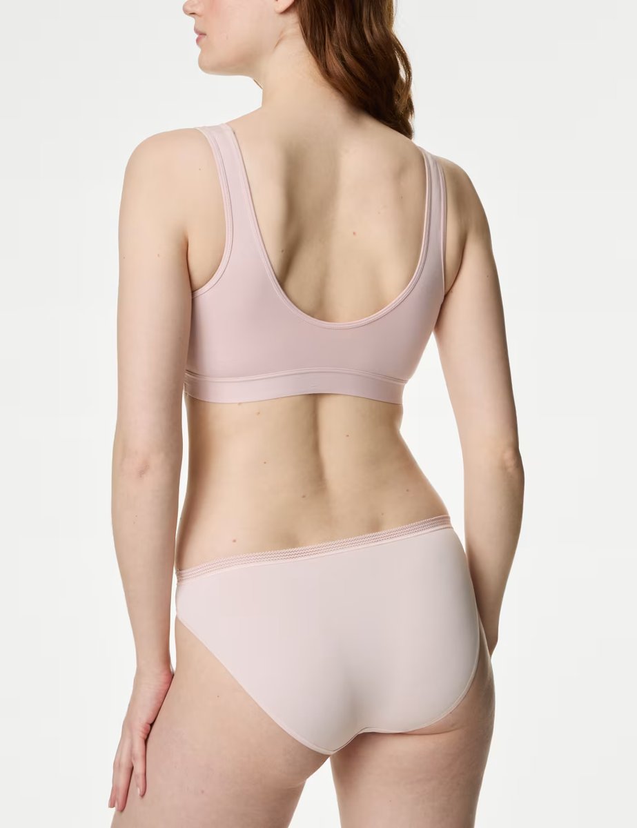 Marks & Spencer M&S 4pk Microfibre High Leg Knickers Soft Pink - 3