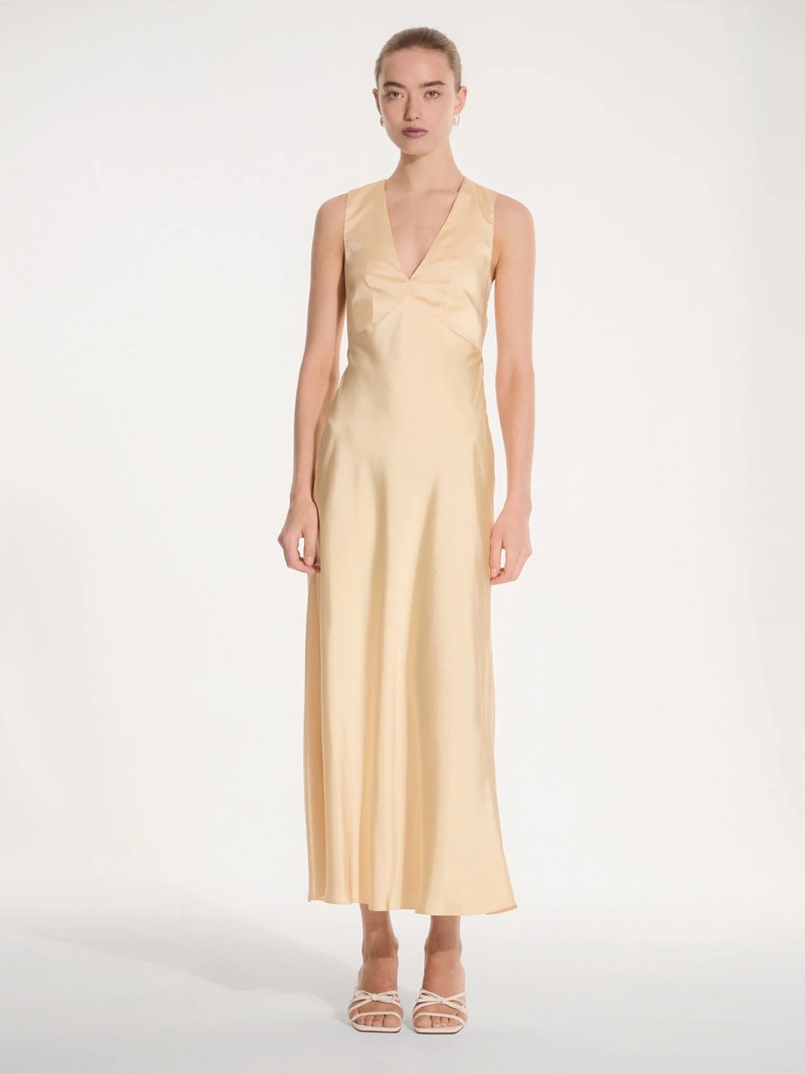 OMNES Nova Dress in Vintage Yellow - 1