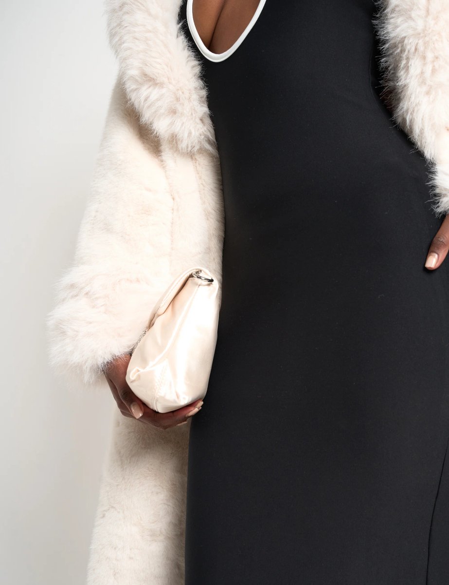 Public Desire Edith Cream Satin Diamante Shoulder Bag - 2