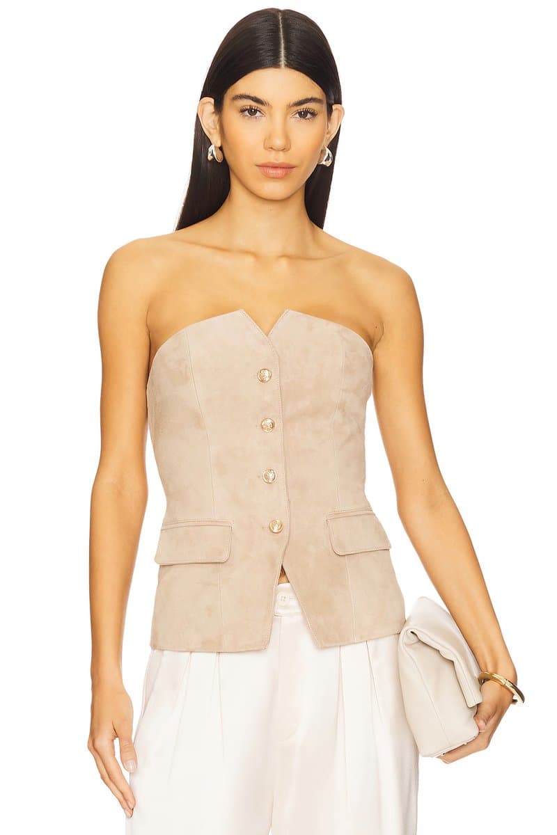 revolve Zamora Suede Corset
