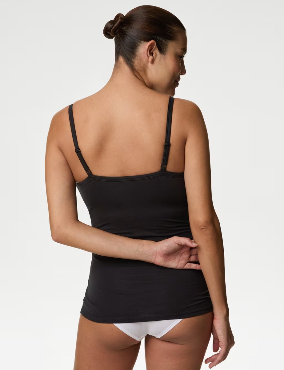 Marks & Spencer M&S Maternity Cotton Rich Secret Support™ Nursing Vest Black - 3