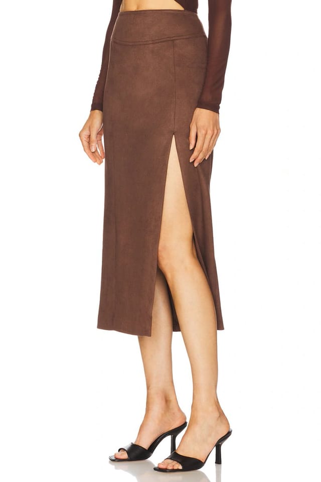 revolve Dante Faux Suede Midi Skirt - 3