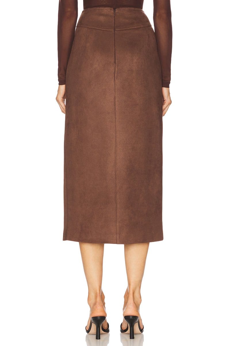 revolve Dante Faux Suede Midi Skirt - 4