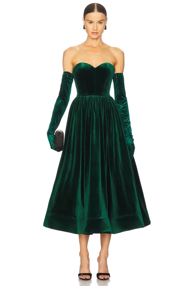 revolve Inara Velvet Midi Dress