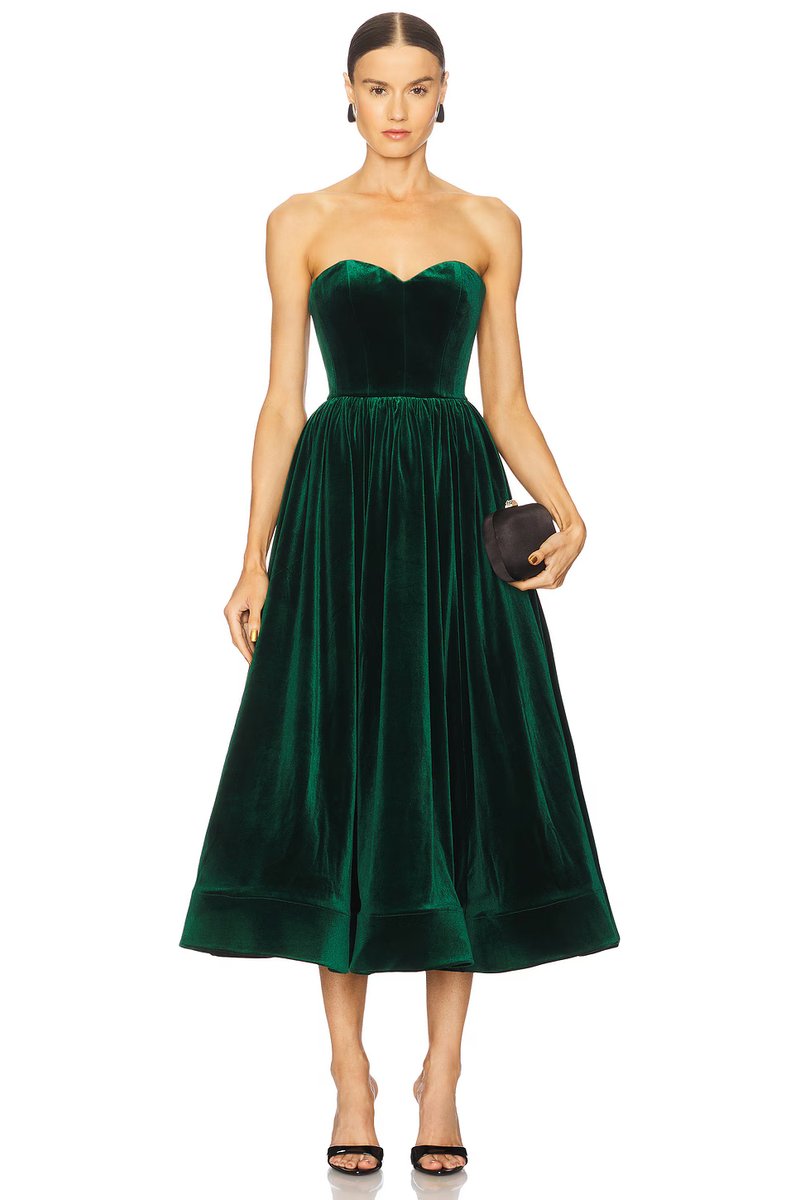 revolve Inara Velvet Midi Dress - 2