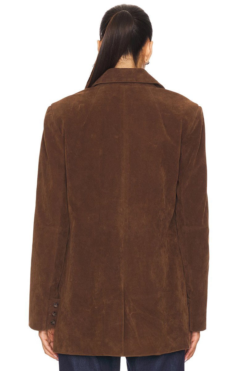revolve x We The Free Paper Cut Faux Blazer In Brown Bear - 3